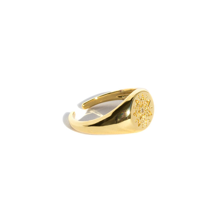 Celestial Signet Ring 18k gold