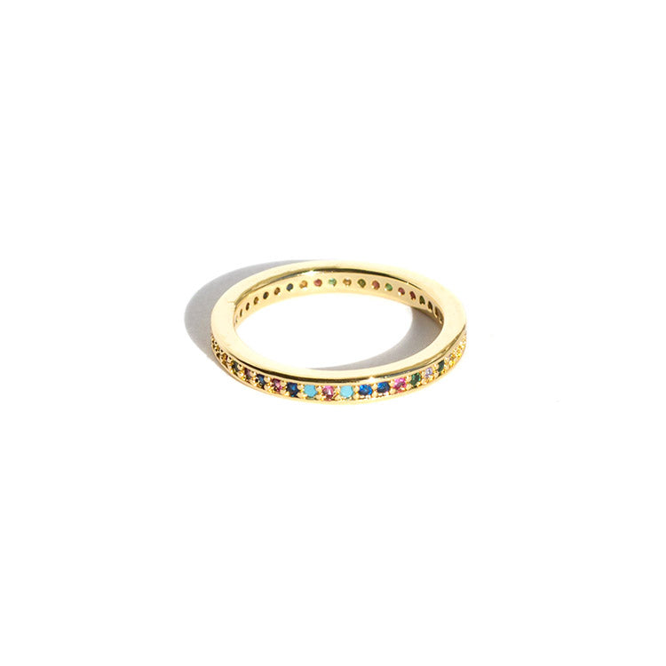 Eternity Rainbow Ring 18K gold