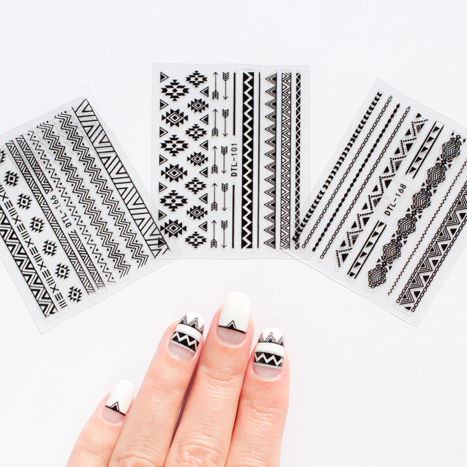 Aztec nail art stickers