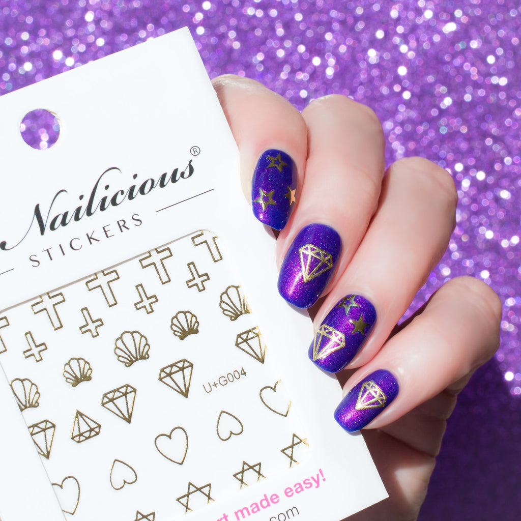 Love and Peace Diamond nail stickers