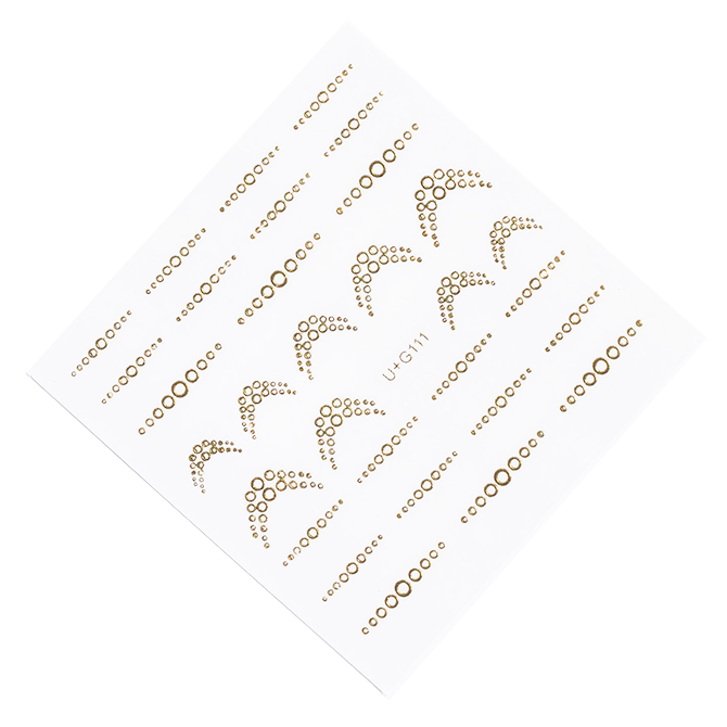 Gold 3D nail stickers