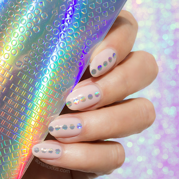 holographic nail stickers - 5 colours