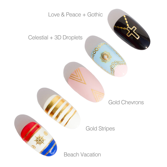 summer nail art with sonailicious nail stickers