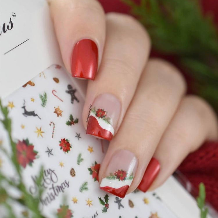 Christmas nail art with SoNailicious stickers