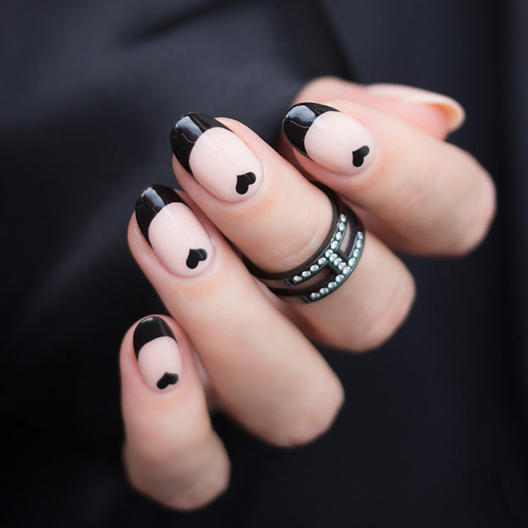 Halloween French tip nails with SoNailicious Stickers