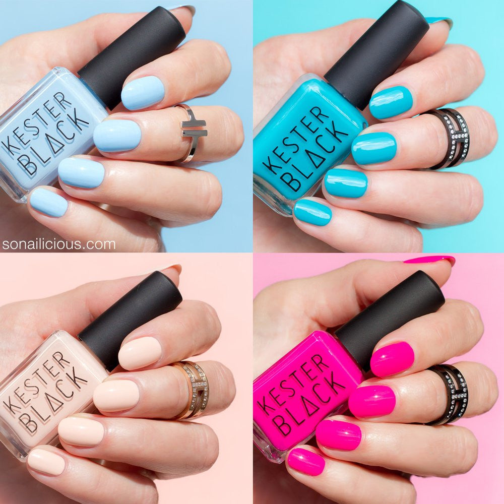 Spring nail colours, Kester Black