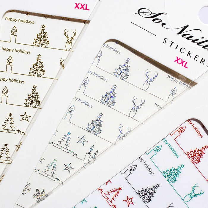 Modern Christmas Stickers - 302 XXL - 3 Colours