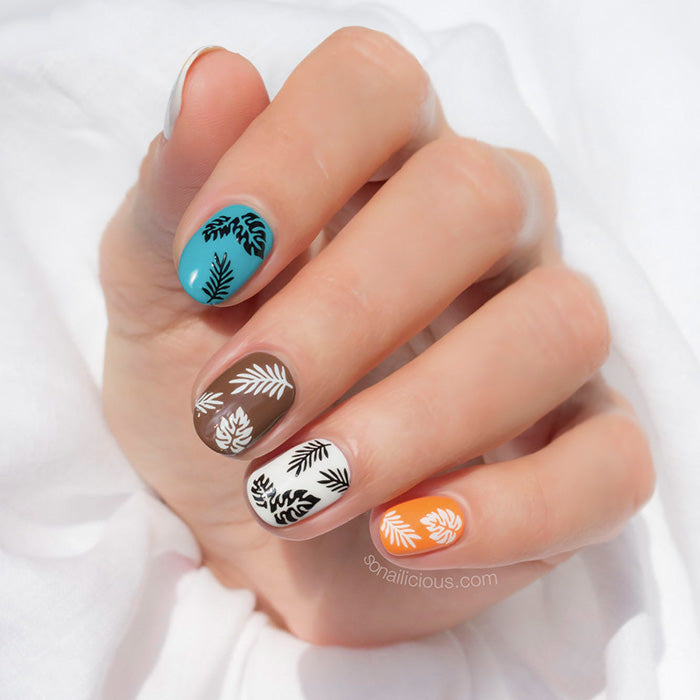Summer nail art with SoNailicious stickers
