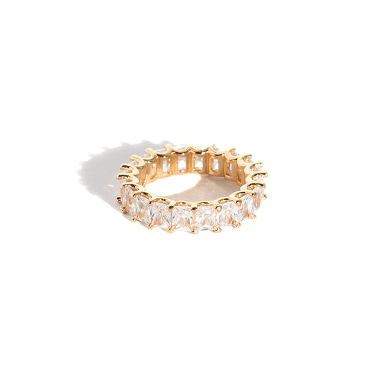 Princess Cut Eternity Ring 14K Gold - ONLY 2 LEFT!