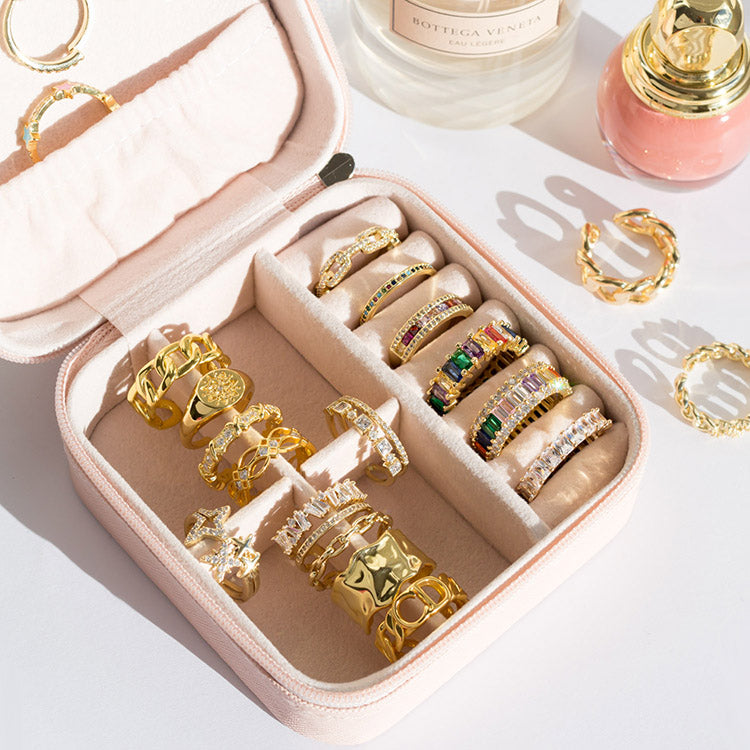 SoNailicious Rainbow Rings in a jewellery box