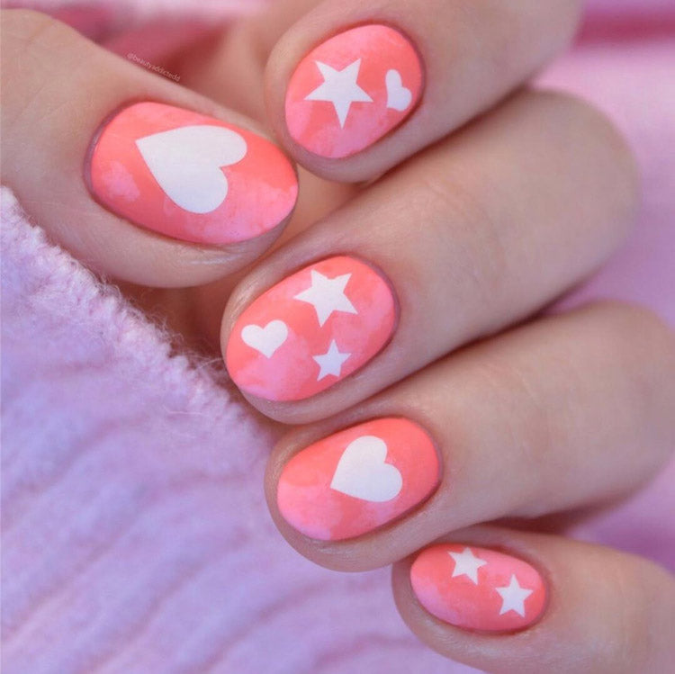Valentine's Day nails with SoNailicious nail art stickers