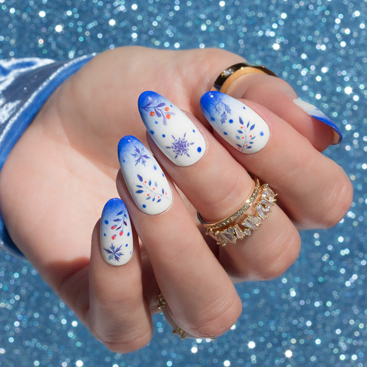 Winter nail art with SoNailicious stickers