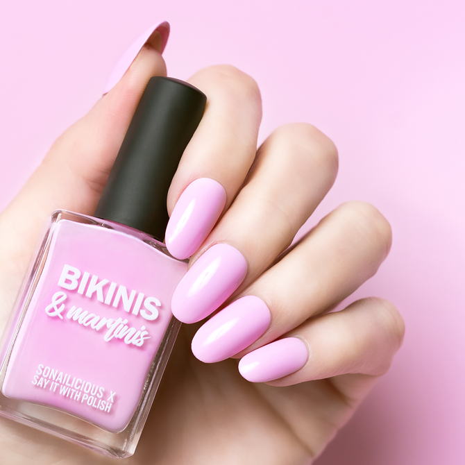 Candy pink nail polish