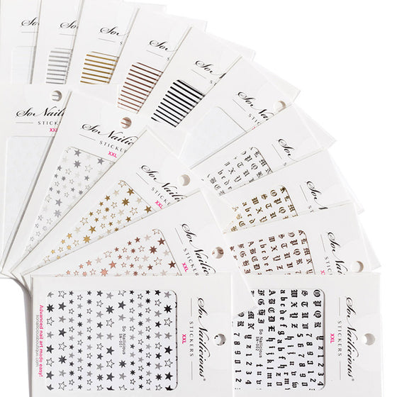 classic nail stickers set - all in one