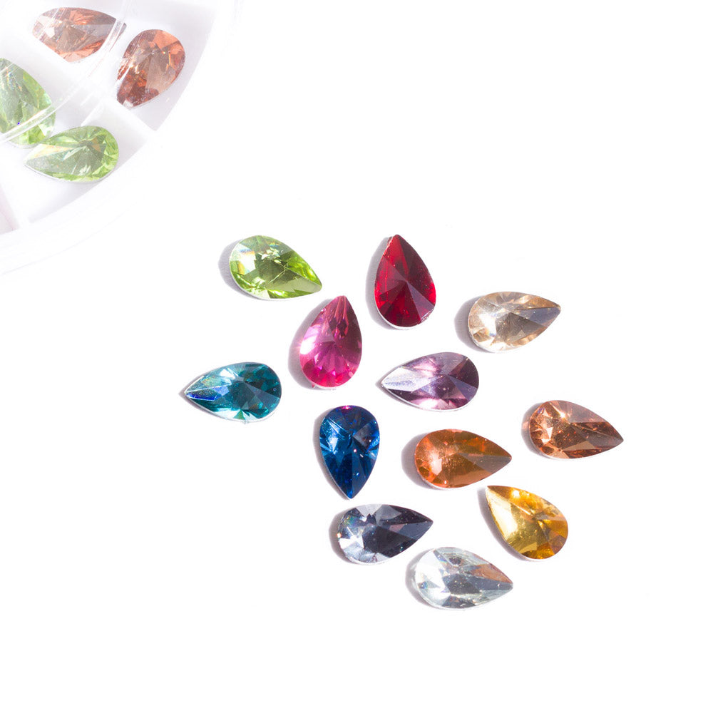 colorful nail gems