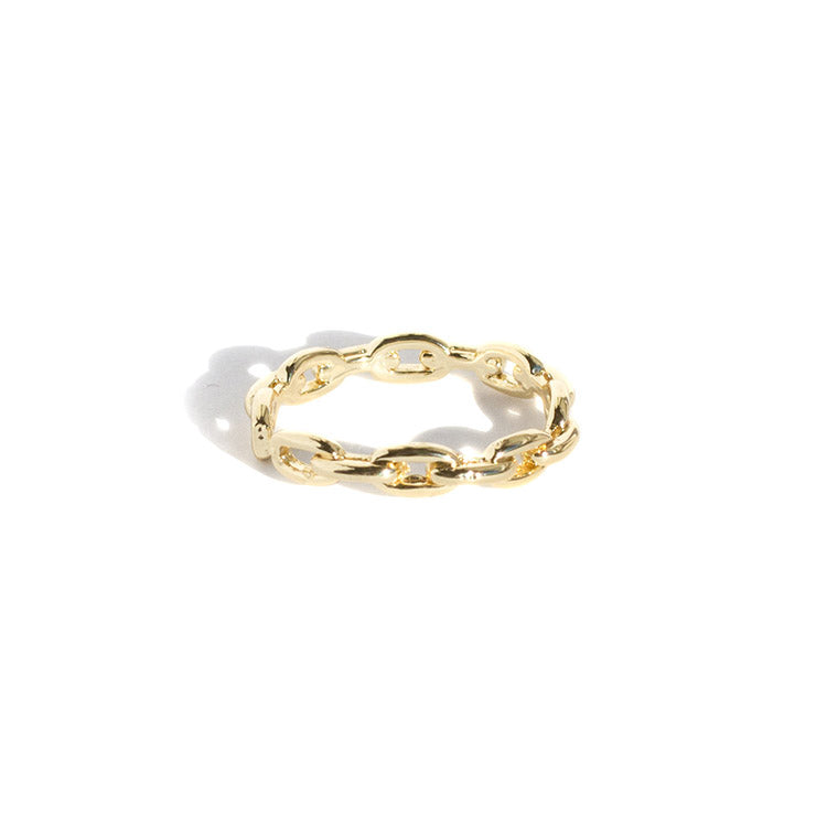 Dainty Chain Link ring gold