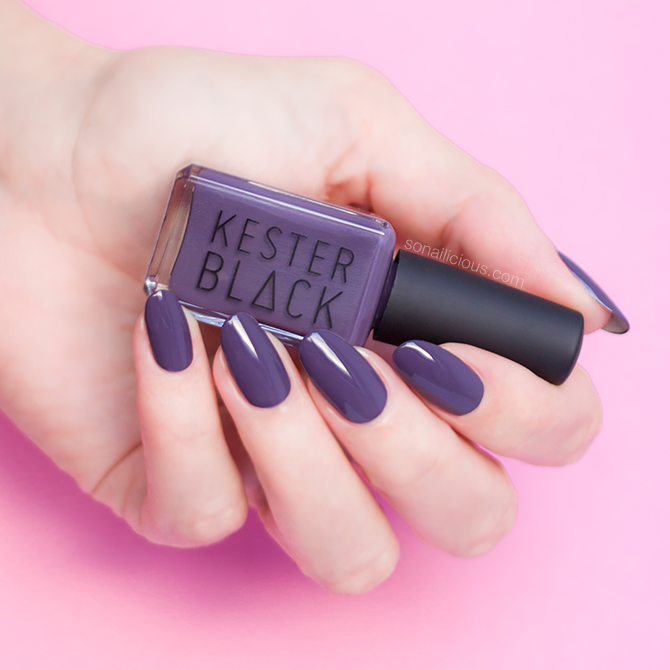 dark purple nails, Kester Black Nightshade