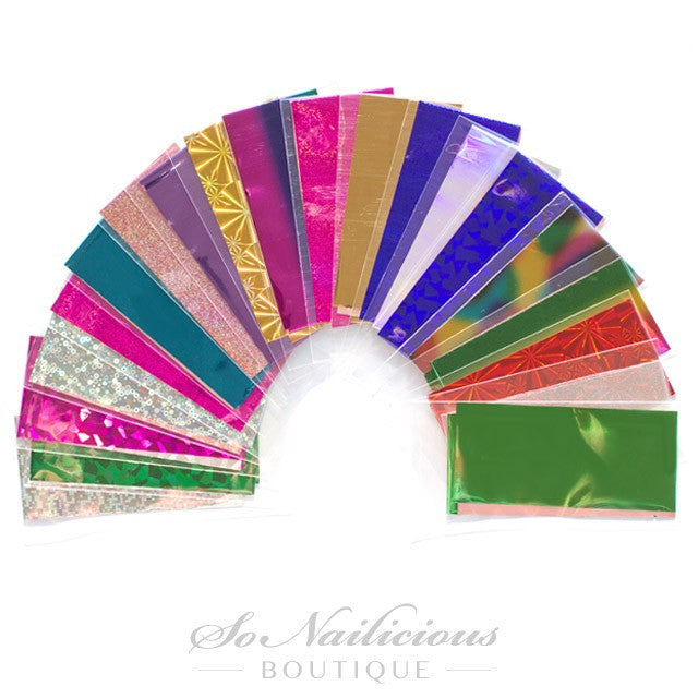 Classic Nail Foil Set - 20 Colours - SoNailicious Boutique