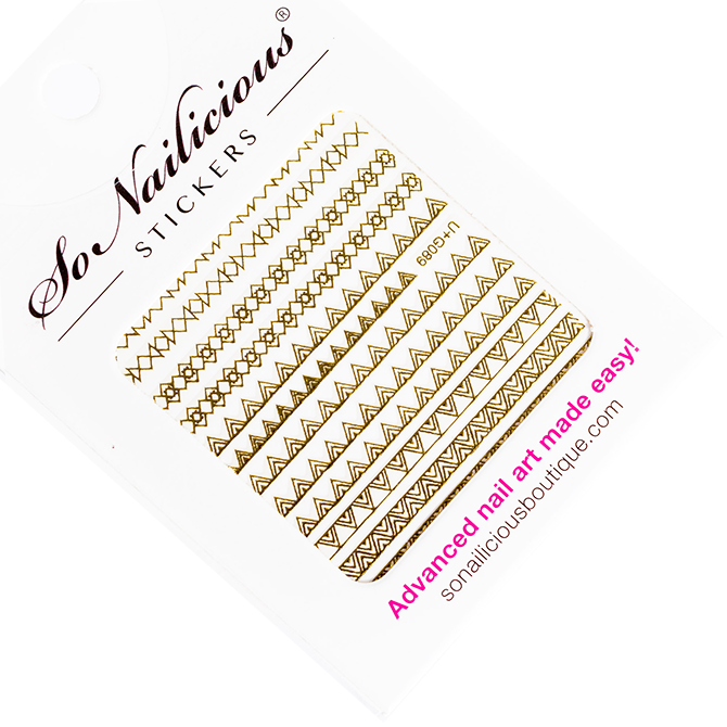 Golden Geometric Stickers
