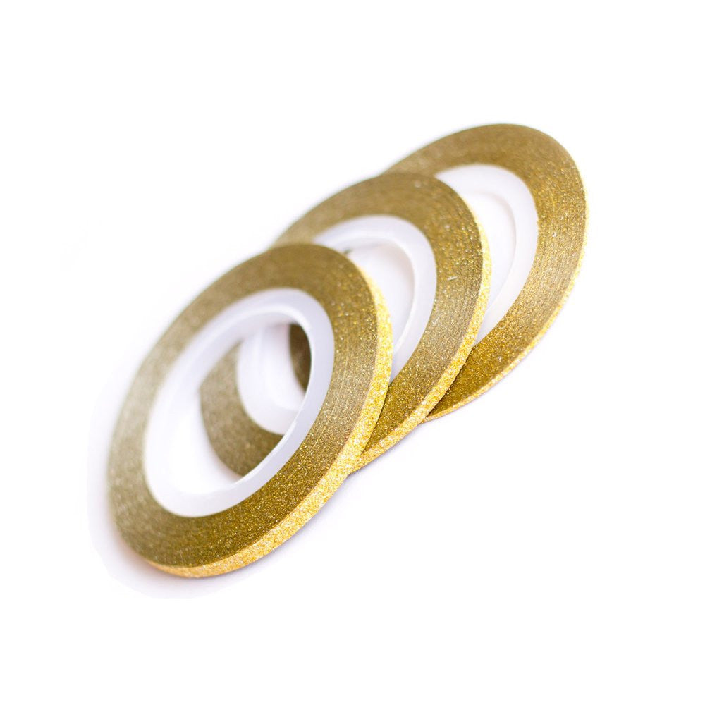 gold glitter striping tape
