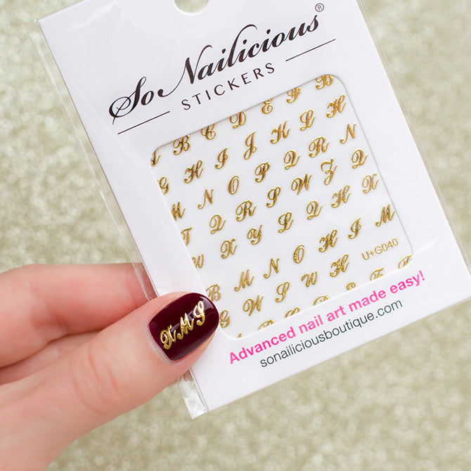 Nail Letter Stickers, Range Of Font Styles & Designs