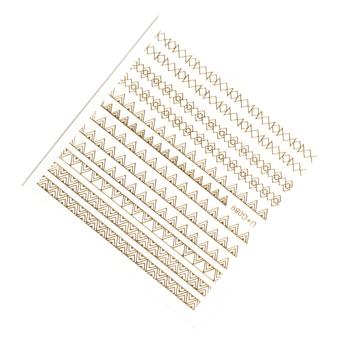 Gold nail stickers - Geometric patterns