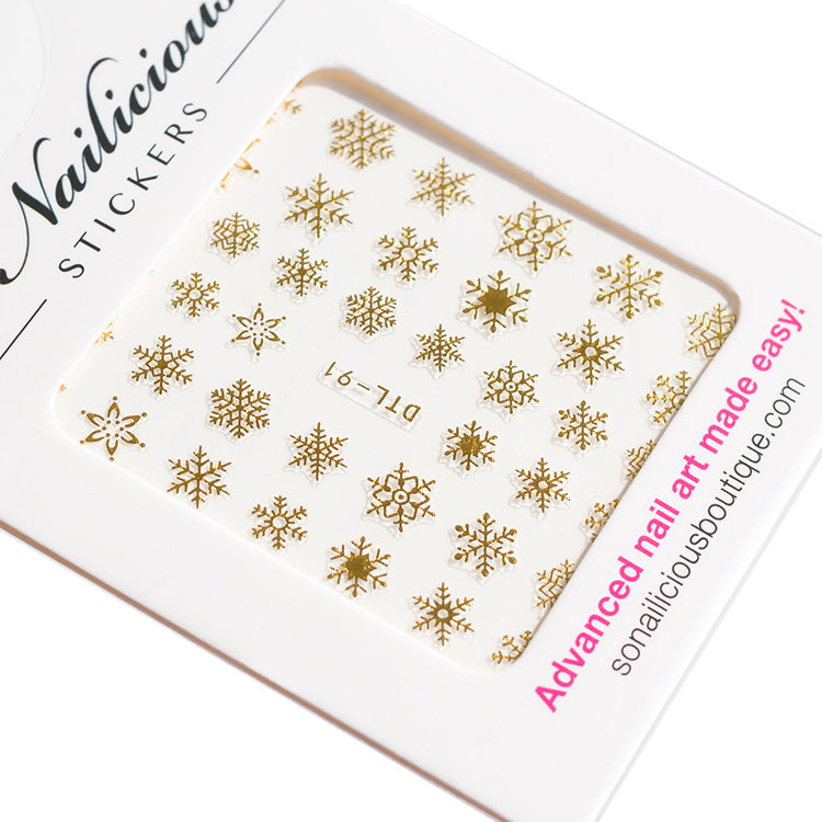 gold snowflake stickers