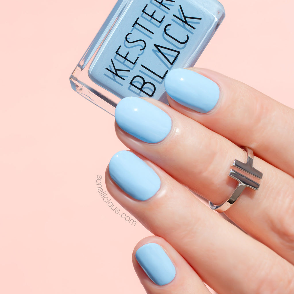 KESTER BLACK Cumulus light blue nail polish