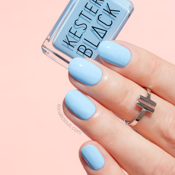 KESTER BLACK Cumulus light blue nail polish