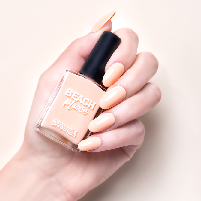 Peach nail polish