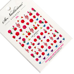 Set Of 22 Roses Nail Art Stickers – Water Decal Transfers For Nail Salon (A1012)