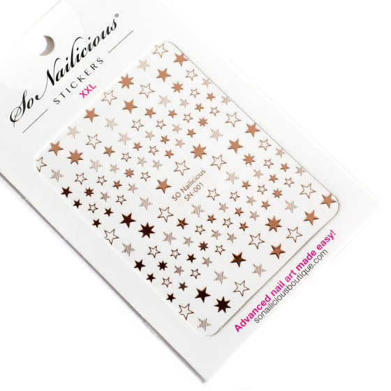 rose gold star stickers