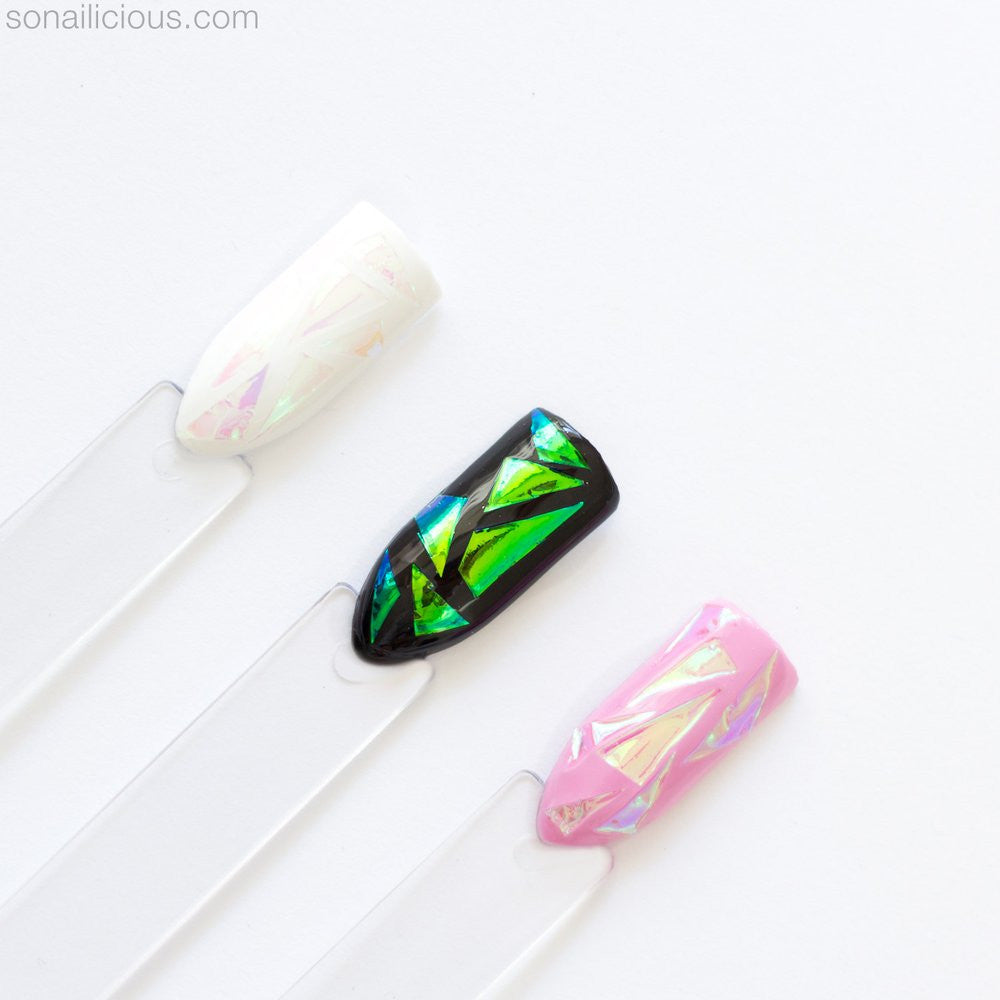 shattered glass nail designs