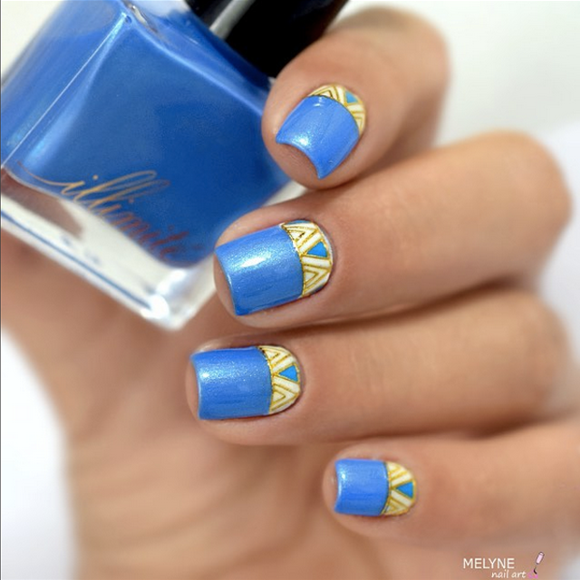blue summer nail art